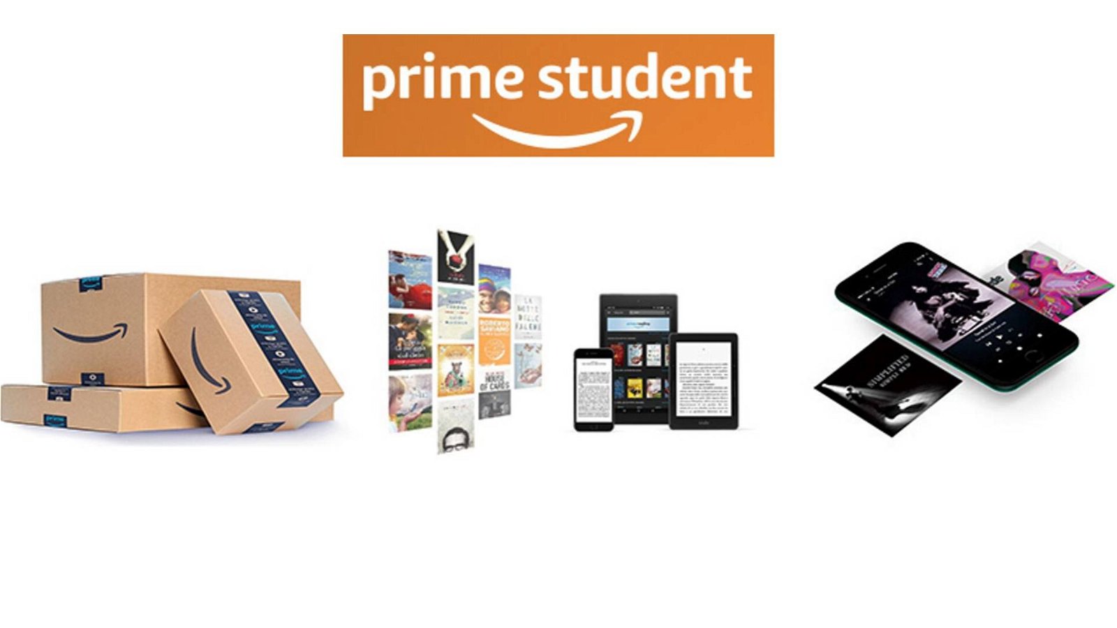 Immagine di Amazon Prime Student: 3 mesi gratis e 18 euro all'anno per gli universitari