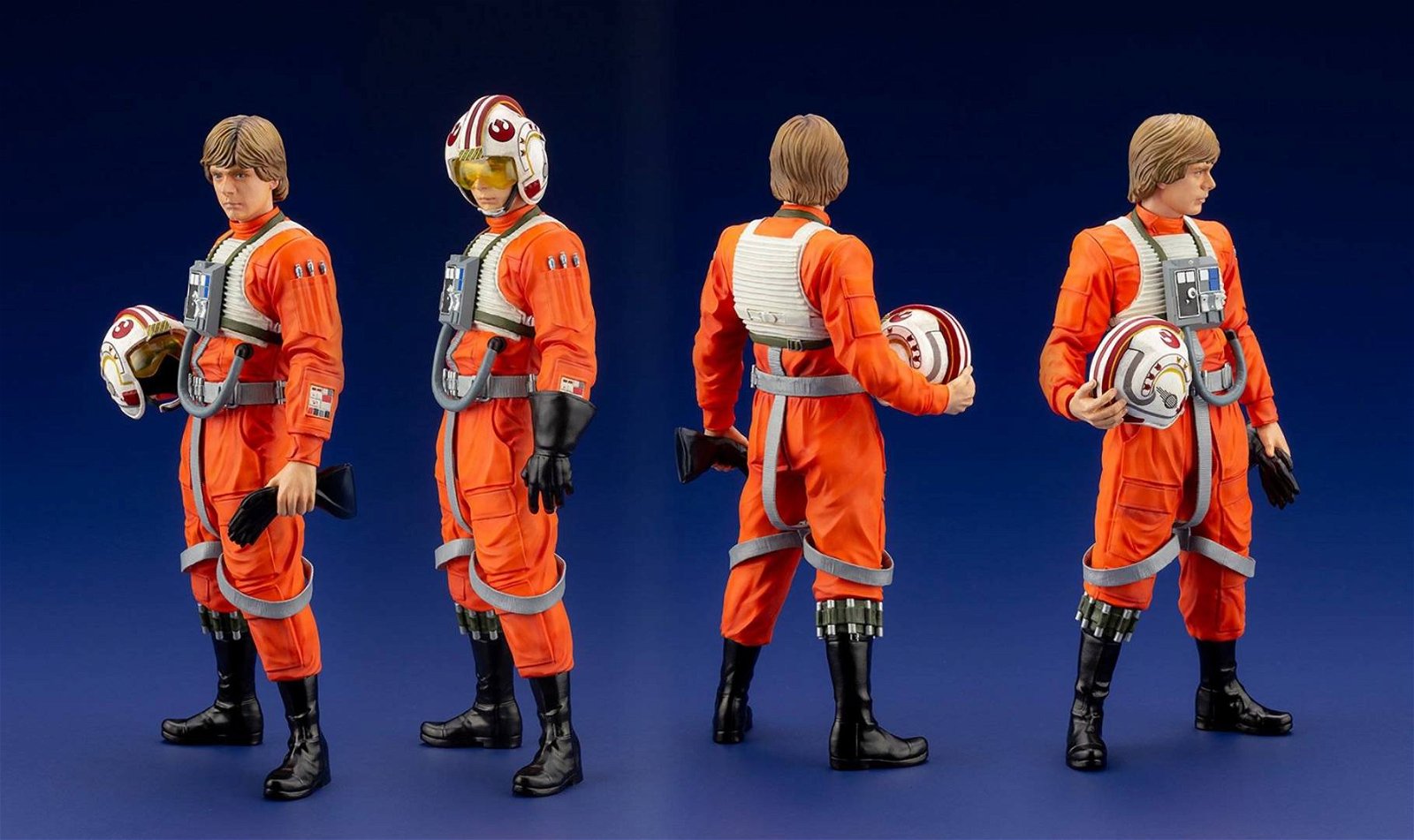 Immagine di Luke Skywalker in veste di pilota X-Wing prodotto da Kotobukiya