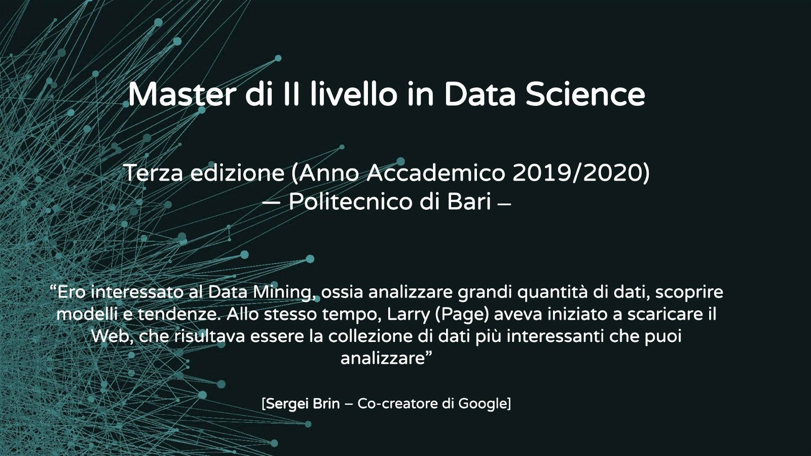 Immagine di Politecnico di Bari, iscrizioni aperte per il Master in Data Scientist