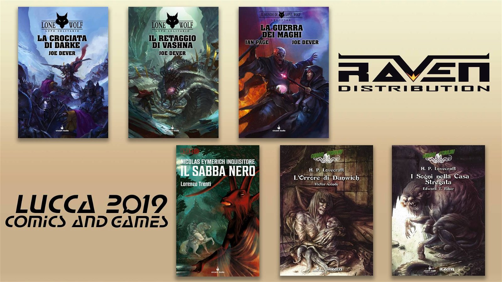 Immagine di Raven Distribution: l'invasione dei librigame a Lucca Comics &amp; Games 2019