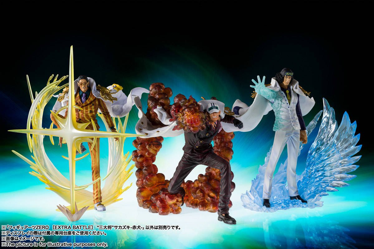 Immagine di One Piece: arrivano Akainu, Aokiji e Kizaru – Figuarts Zero