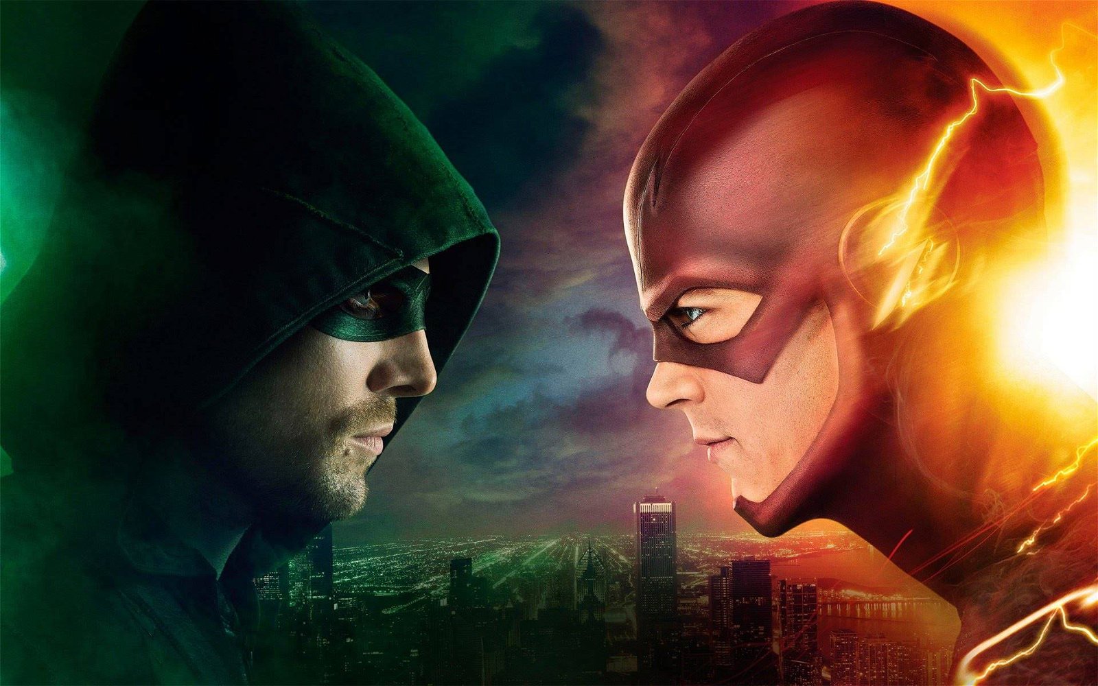 Immagine di Stephen Amell (Green Arrow) e Grant Gustin (Flash) hanno girato la loro ultima scena insieme