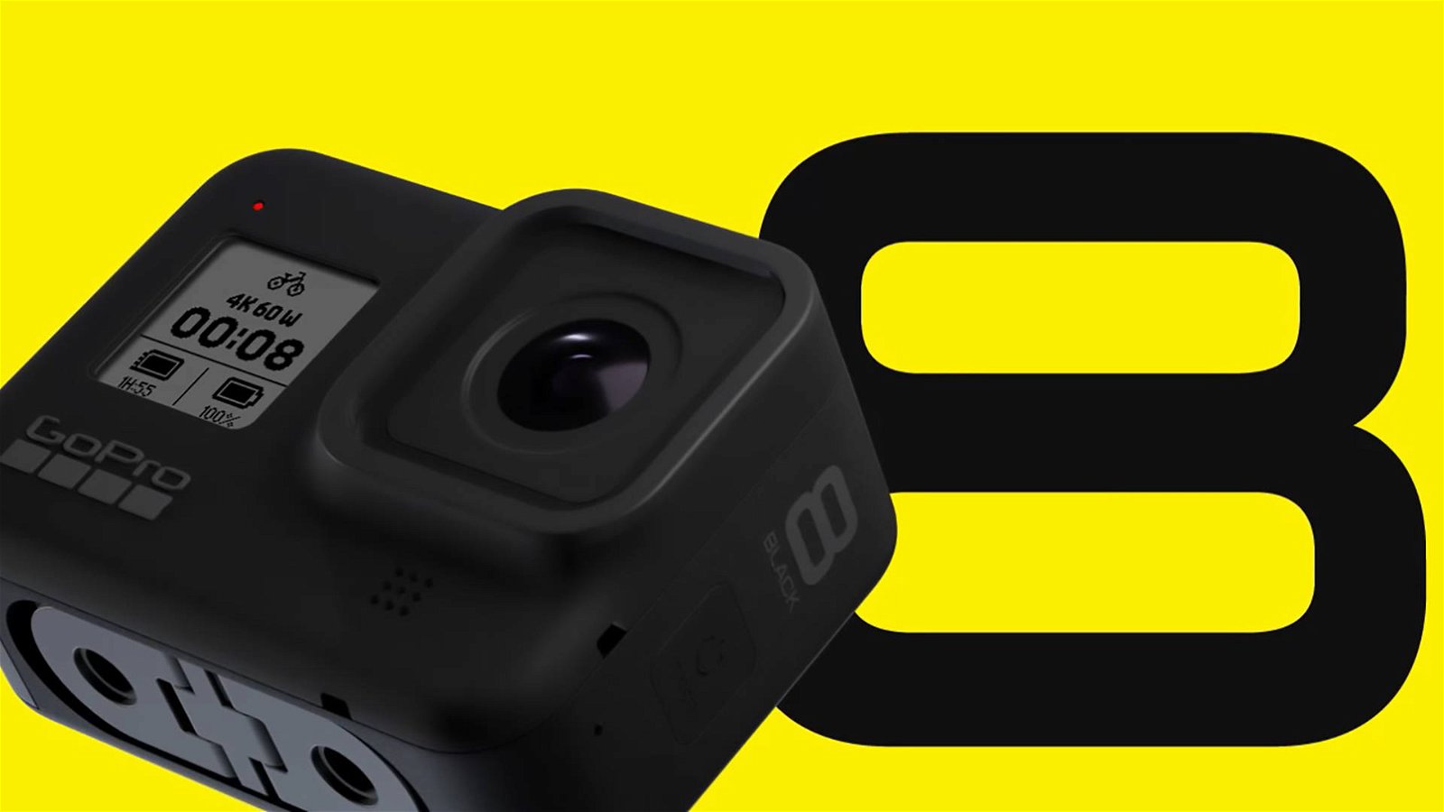 Immagine di GoPro Hero 8 Black ufficiale. Tante novità al prezzo di prima