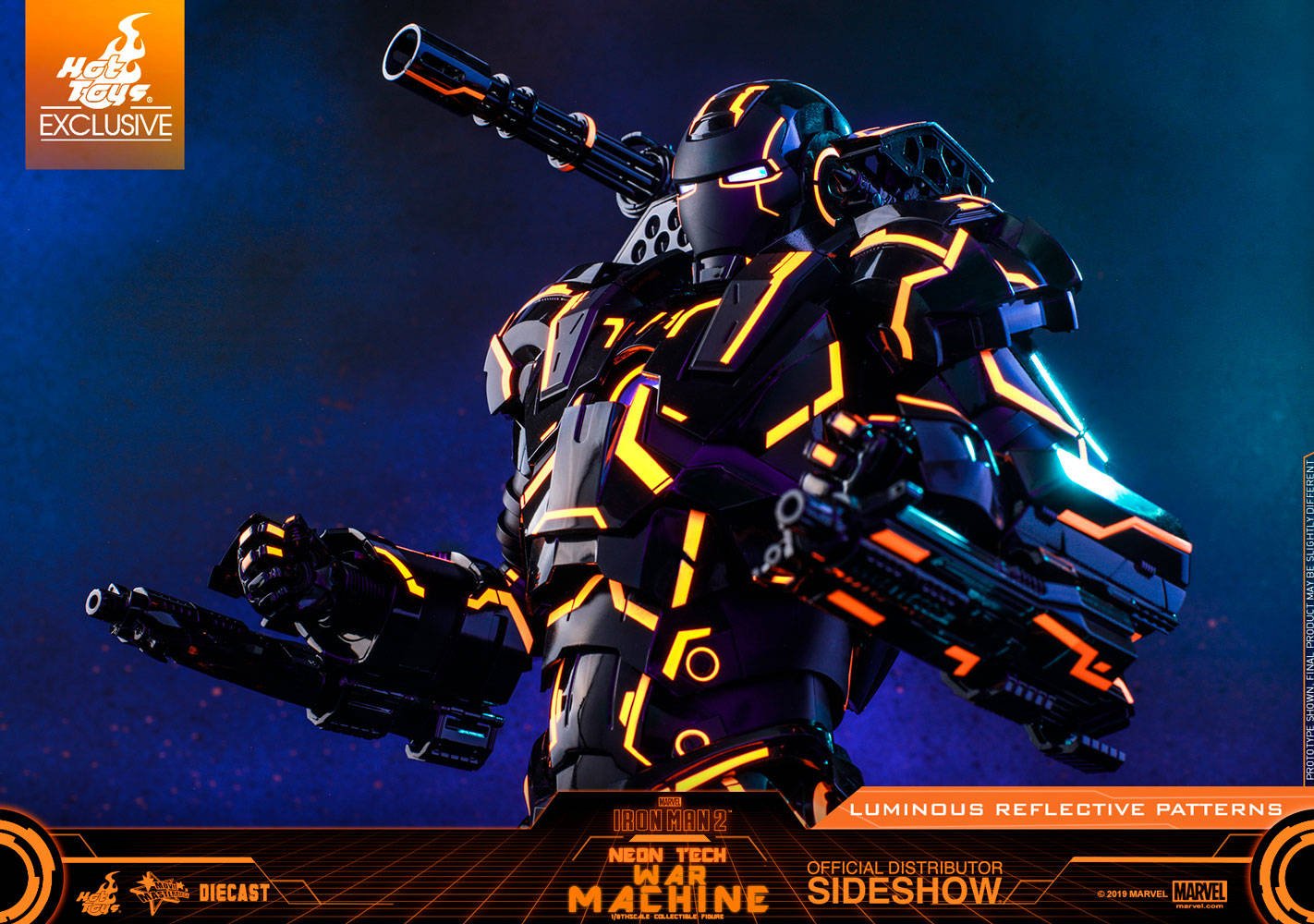 Immagine di Neon Tech War Machine, l'edizione speciale di Hot Toys