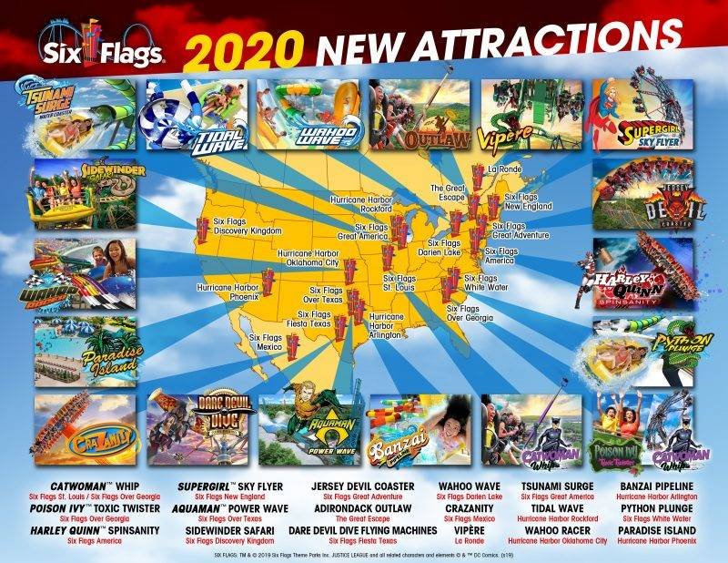 Immagine di Six Flags: tutte le novità dei parchi  per la stagione 2020