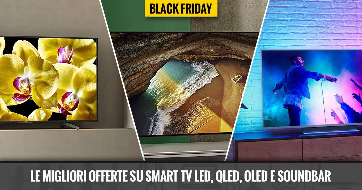Immagine di Black Friday 2019, le migliori offerte su TV QLED, OLED e soundbar