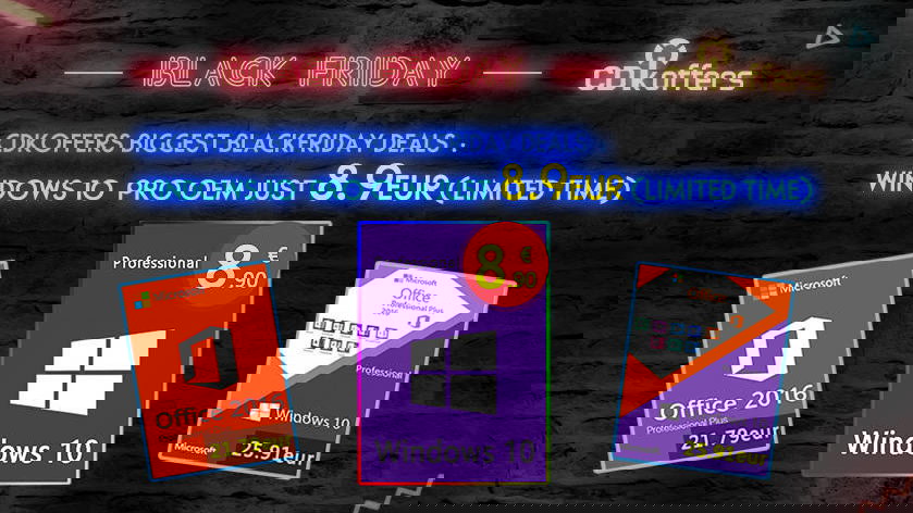 Immagine di Windows 10 Pro sotto i 9 euro e sconti fino al 28% su Office 2019 con CDKoffers per il Black Friday