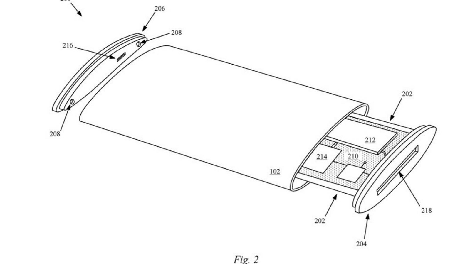 Immagine di Apple, nuovo brevetto per l'iPhone con display avvolgente