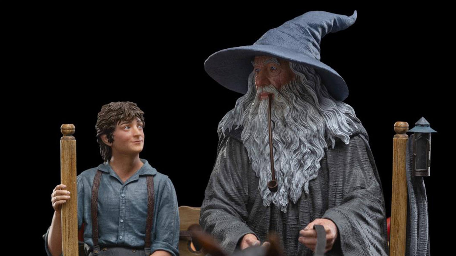 Immagine di The Lord of the Rings Masters Collection Gandalf &amp; Frodo on Cart Limited Edition di Weta Workshop
