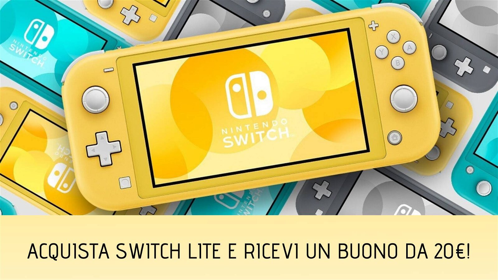 Immagine di Acquista Switch Lite su Amazon e ricevi un buono da 20€!