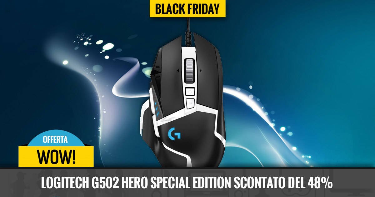 Immagine di Offerta WOW! Logitech G502 HERO Special Edition scontato del 48% al Black Friday!