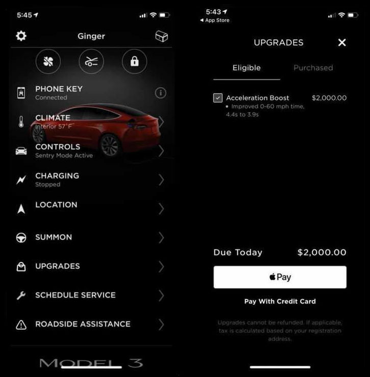 Immagine di Tesla, "Acceleration Boost" disponibile tramite app per Model 3