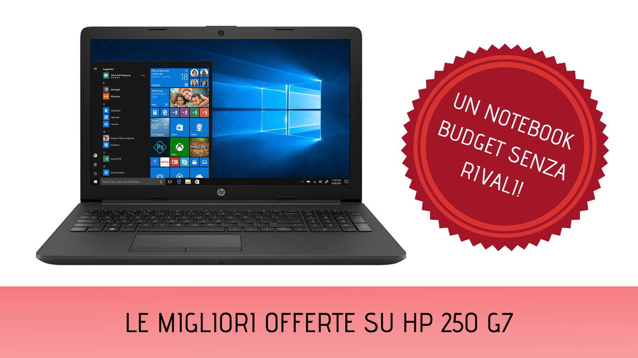 Immagine di Le migliori offerte su HP 250 G7, un notebook leggero perfetto per svago, studio e lavoro