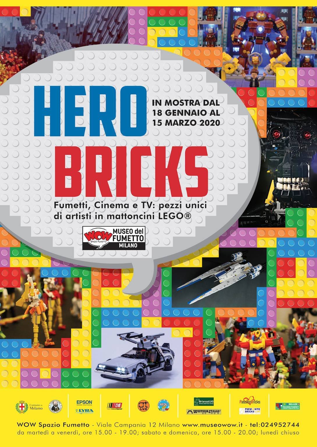 Immagine di HERO BRICKS: la mostra debutta a Milano il 18 gennaio 2020