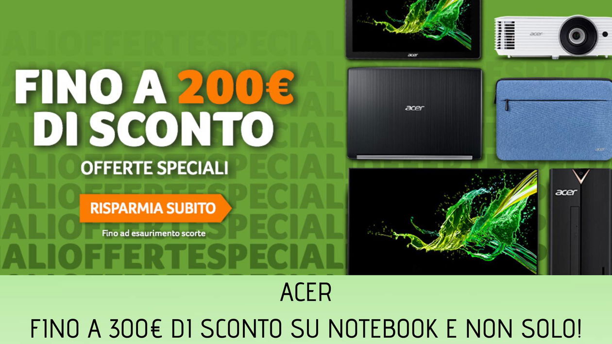 Immagine di Acer Store: fino a 300€ di sconto su tanti notebook