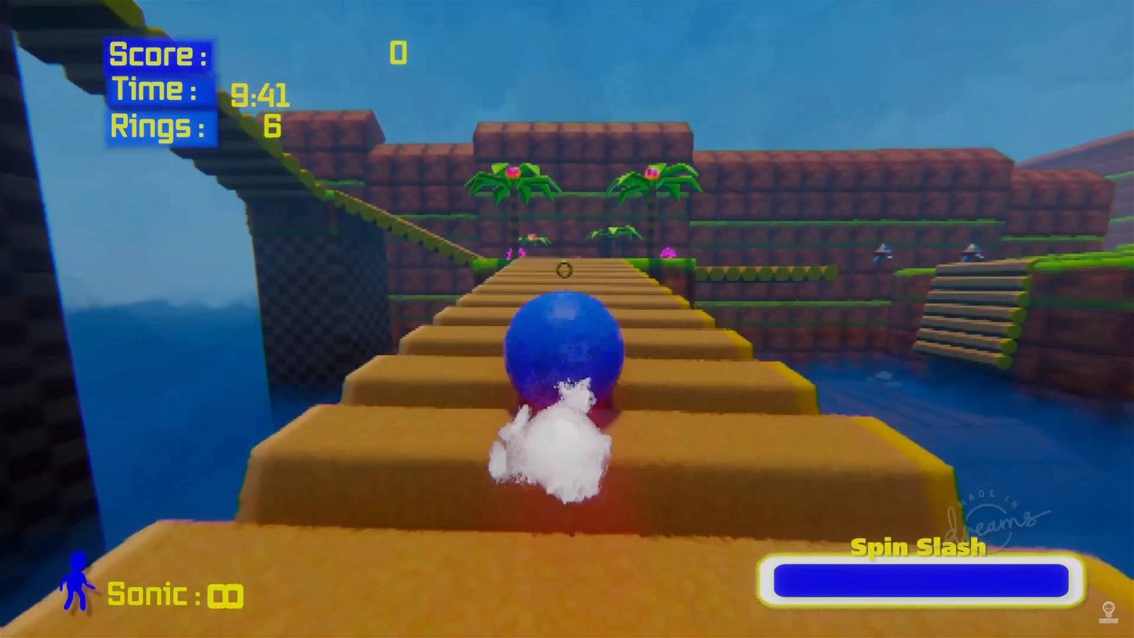 Immagine di Dreams, un Sonic in 3D ricreato all'interno del titolo di Media Molecule