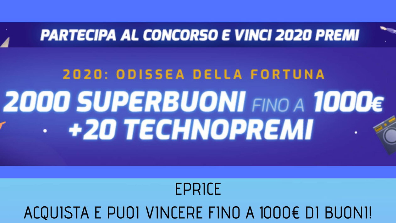 Immagine di Compra e vinci buoni acquisto fino a 1000€, è arrivata l'Odissea della Fortuna su ePrice