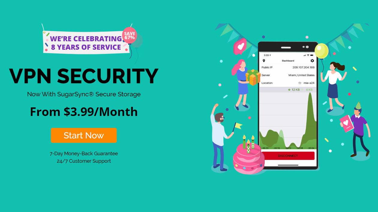 Immagine di IPVanish VPN, 67% di sconto sull'abbonamento in occasione dell'8° compleanno