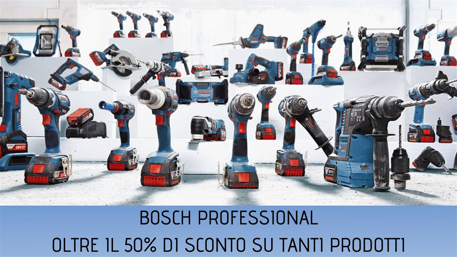 Immagine di Bosch, oltre il 50% di sconto su elettroutensili e strumenti di misura