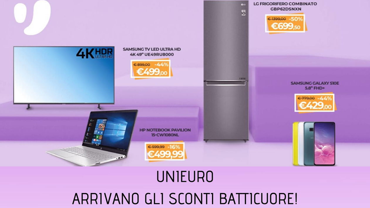 Immagine di Volantino Unieuro, fino al 50%, anche a tasso zero!