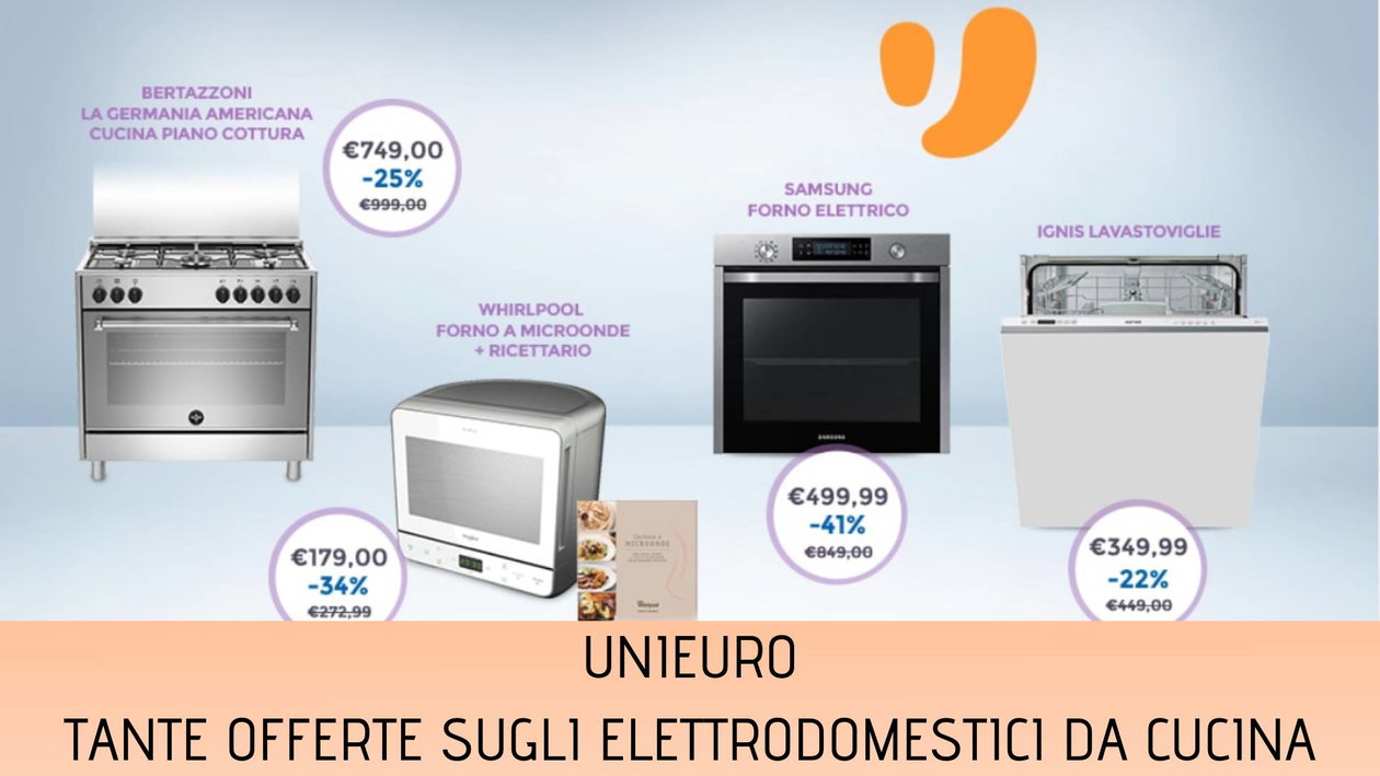 Immagine di Consegna gratuita e super sconti su tantissimi elettrodomestici nello speciale Cucina di Unieuro