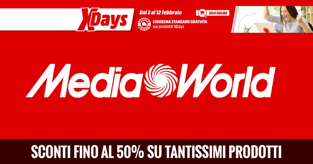 Immagine di MediaWorld XDays, sconti fino al 50% su tantissimi prodotti