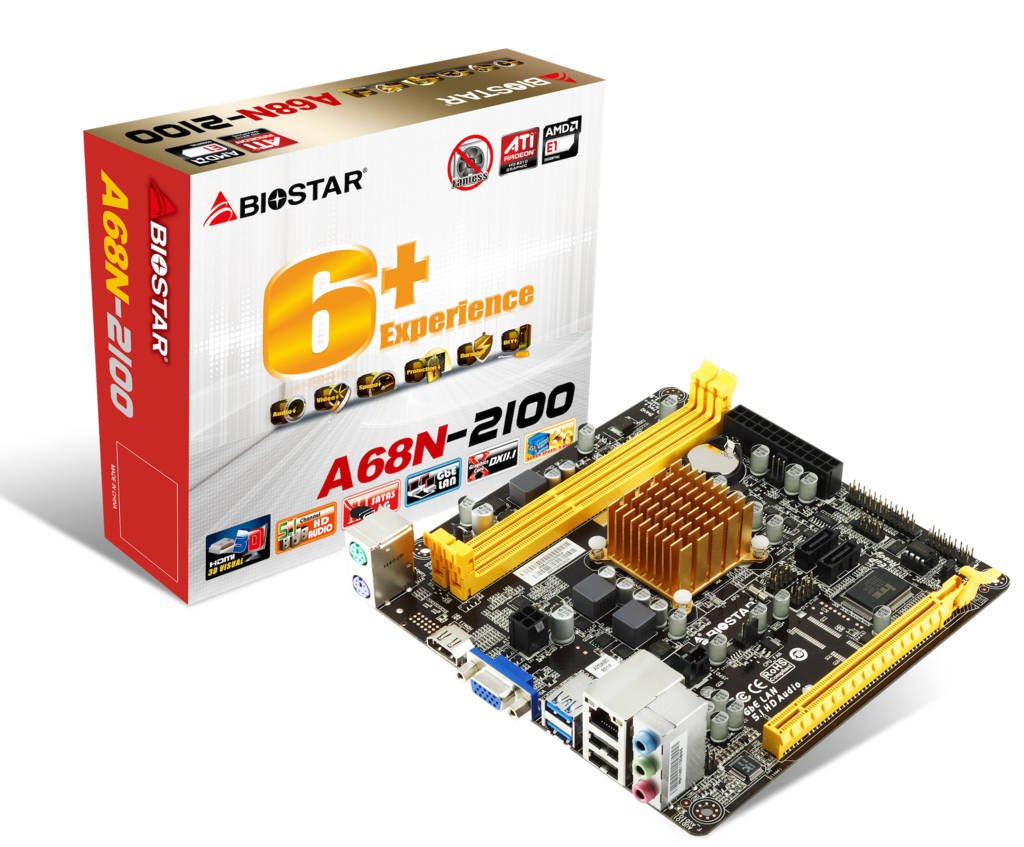 Immagine di Biostar annuncia A68N-2100K, scheda madre Mini-ITX con AMD E1 integrato