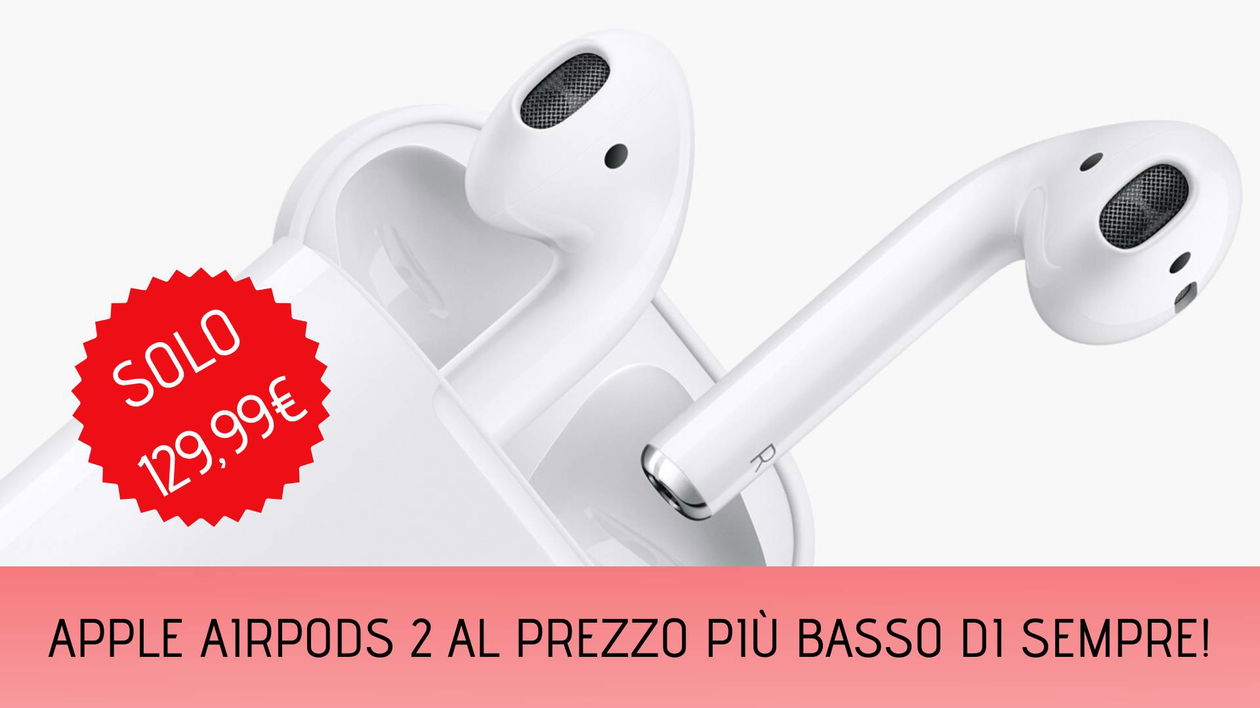 Immagine di Apple Airpods 2 al miglior prezzo di sempre su eBay, ancora pochi disponibili