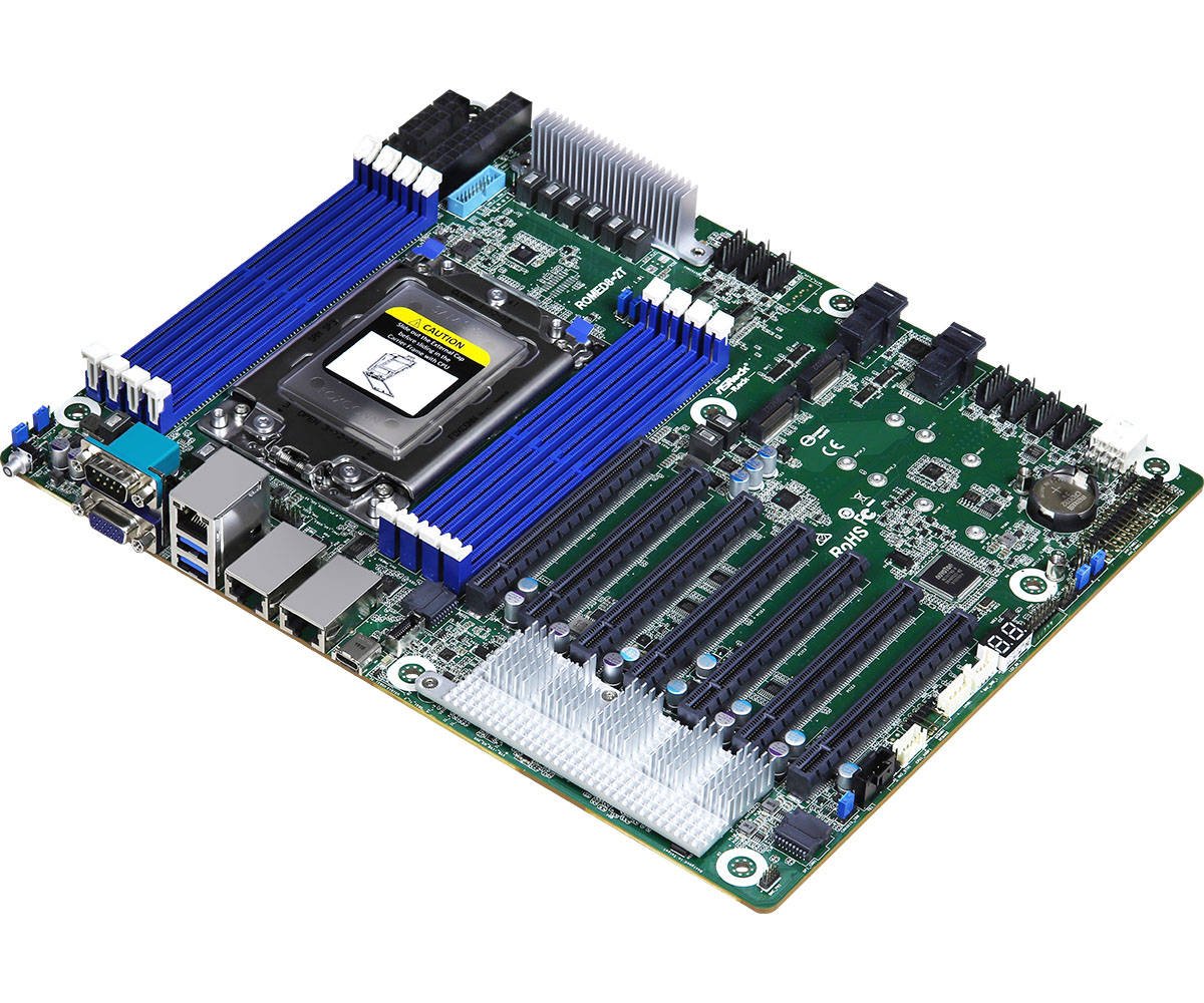 Immagine di ASRock Rack ROMED8-2T, la scheda madre per server con sette PCI Express x16
