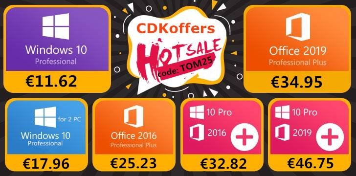 Immagine di Windows 10 Pro + Office 2016 a 32 euro grazie a questo coupon di CDKoffers