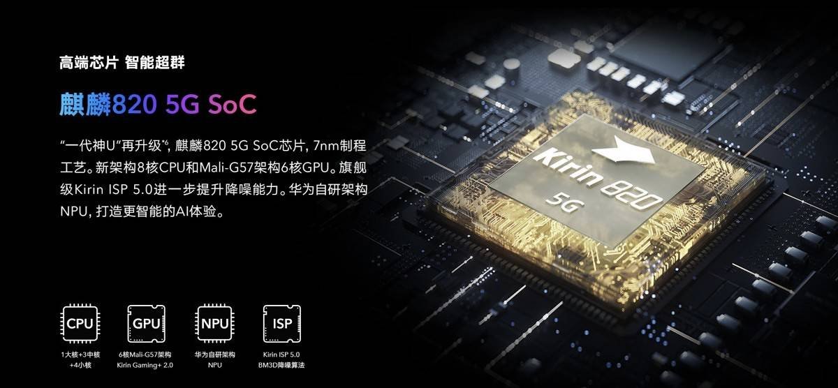 Immagine di Huawei Kirin 820 5G ufficiale: parte la sfida allo Snapdragon 765G