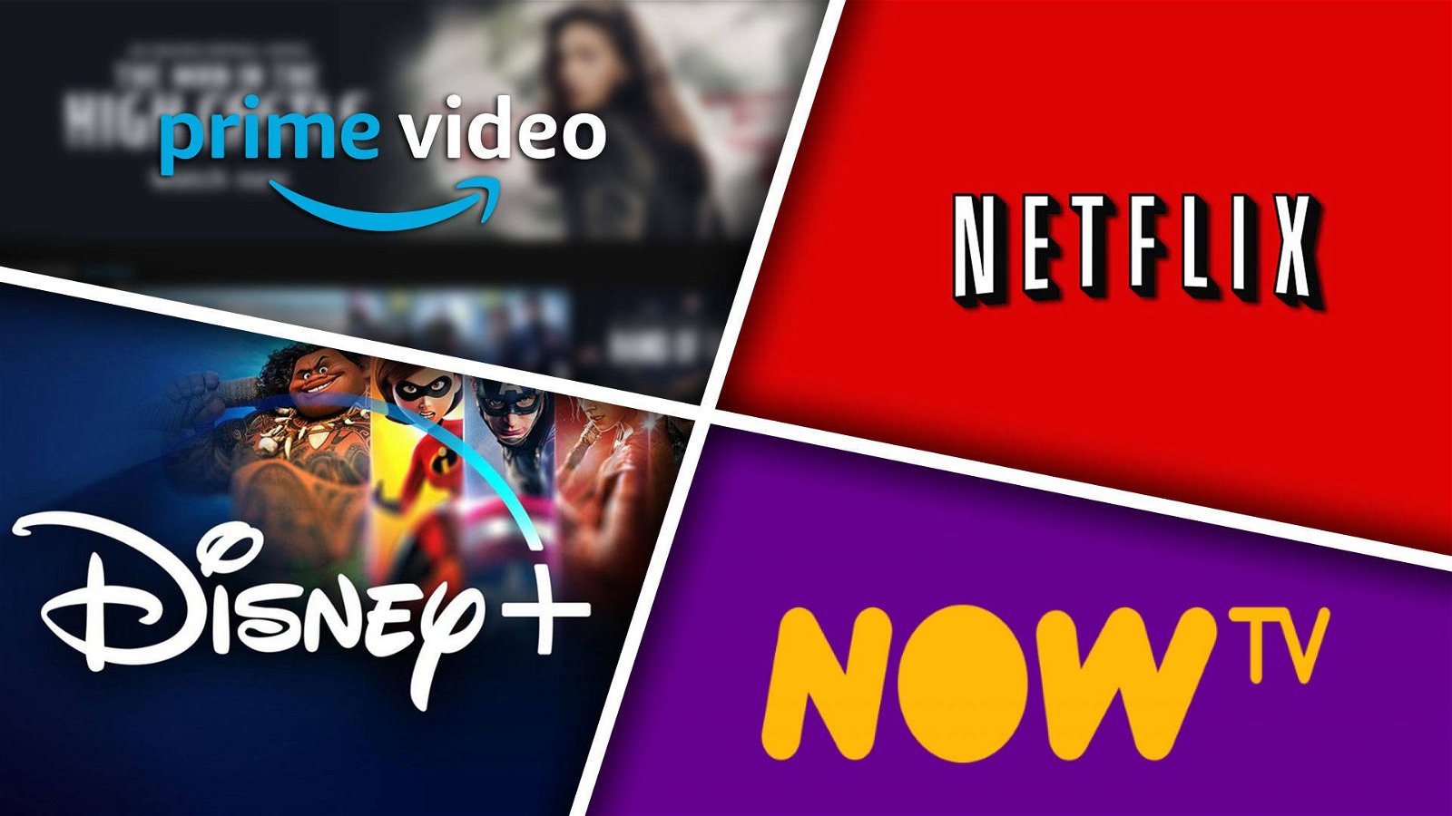 Immagine di Piattaforme streaming al confronto: Netflix vs Disney+ vs Amazon Prime Video vs Now TV
