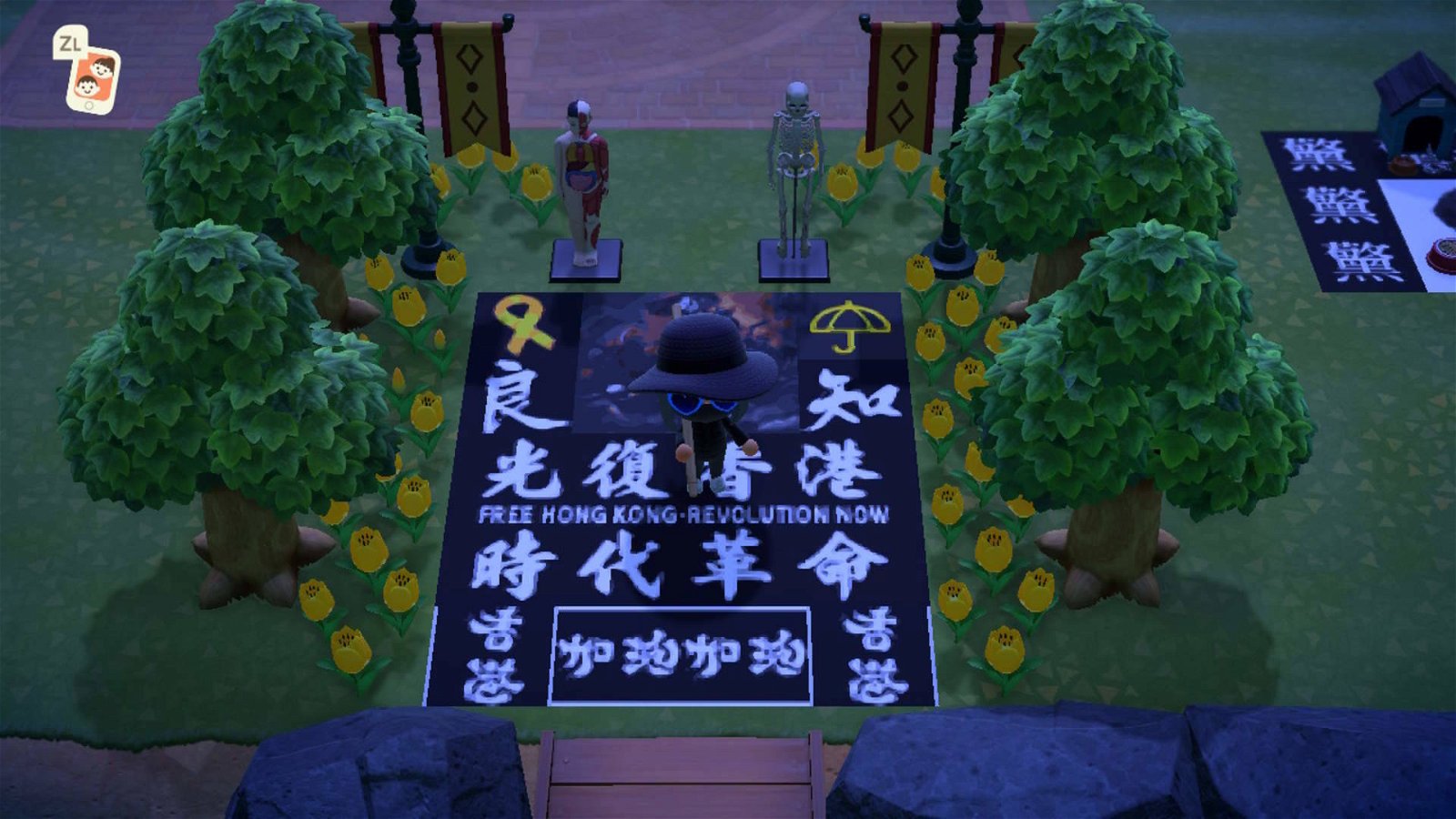 Immagine di Animal Crossing New Horizons: i giocatori di Hong Kong protestano tramite il gioco