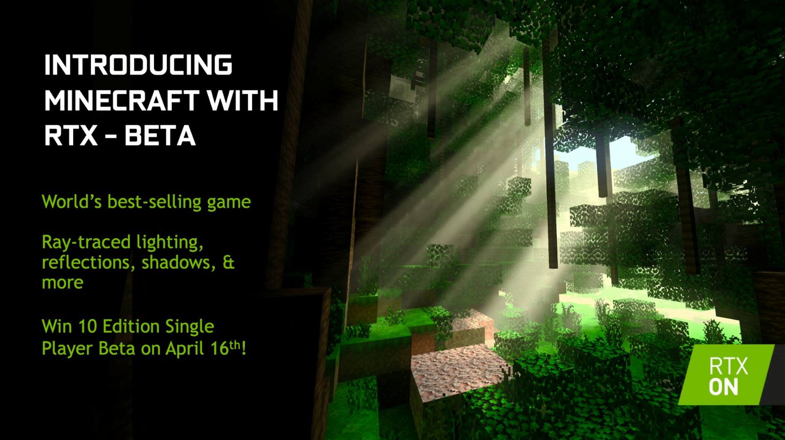 Immagine di Minecraft RTX è realtà: la beta comincia il 16 aprile