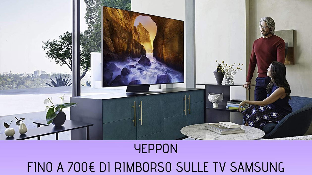 Immagine di Fino a 700€ di rimborso acquistando un TV o una soundbar Samsung, scopri come