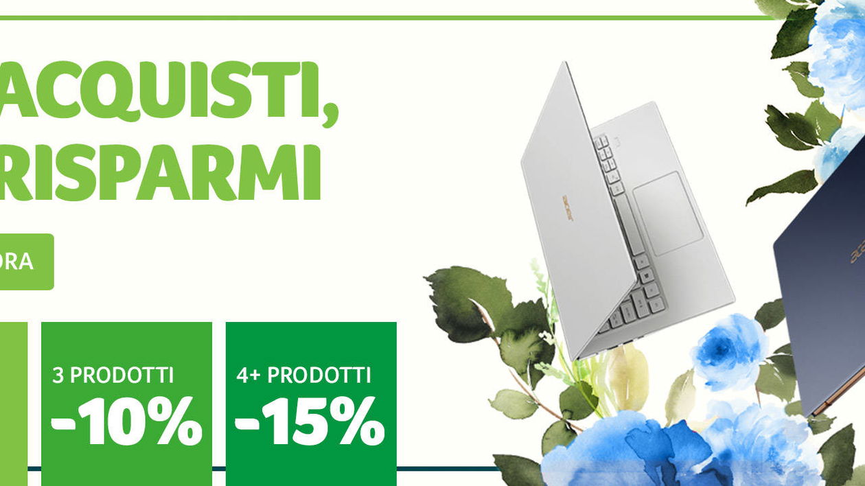 Immagine di Acer, più spendi più risparmi. Sconti fino al 15% su tutti i prodotti