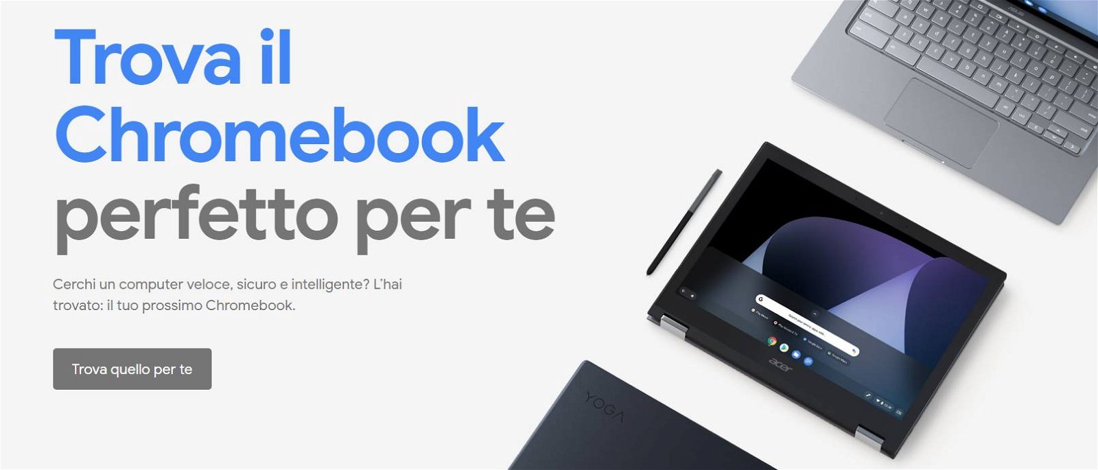 Immagine di I Chromebook arrivano ufficialmente in Italia: ecco i modelli disponibili