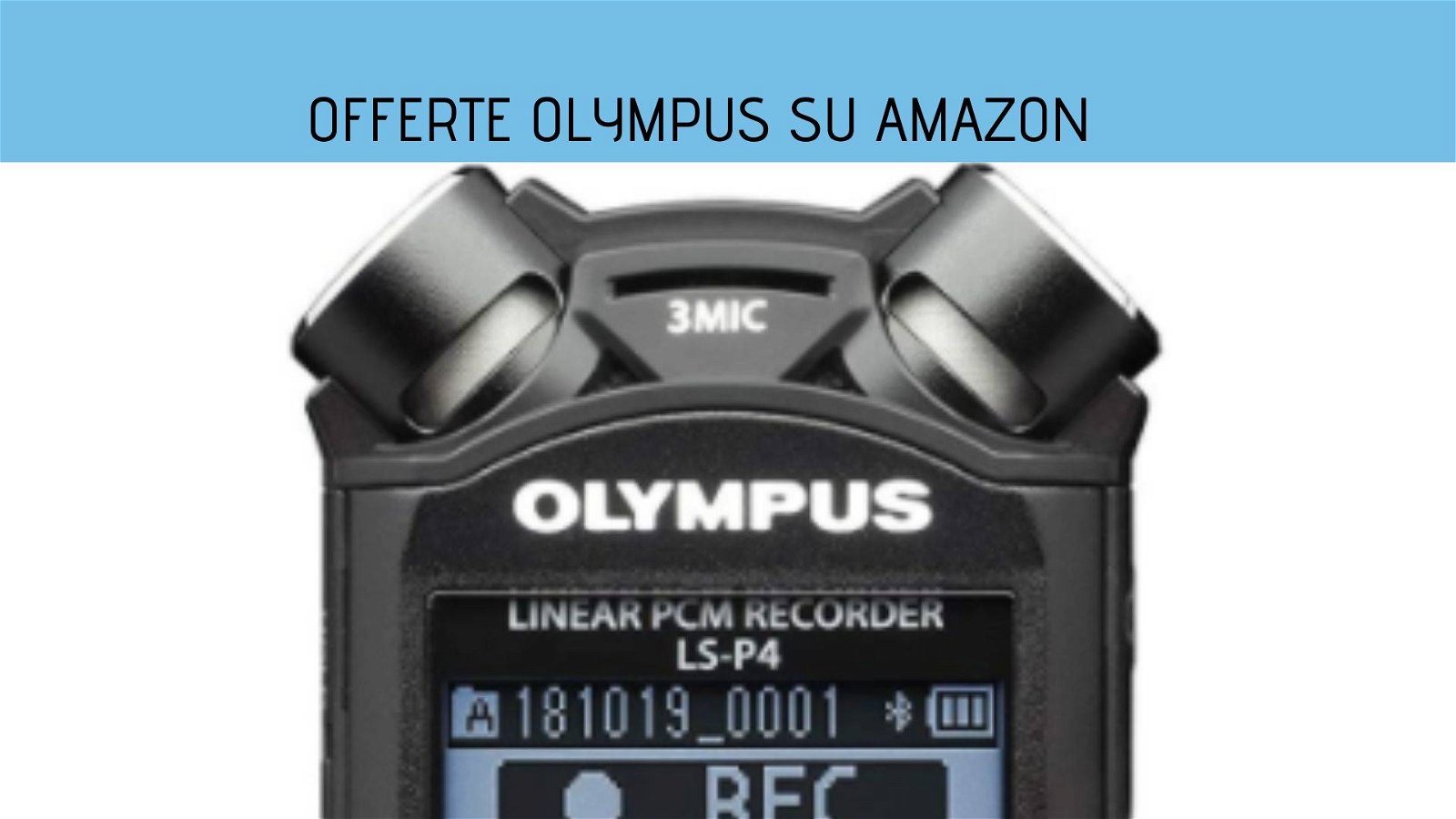 Immagine di Offerte Olympus su Amazon: sconti su registratori ed obiettivi