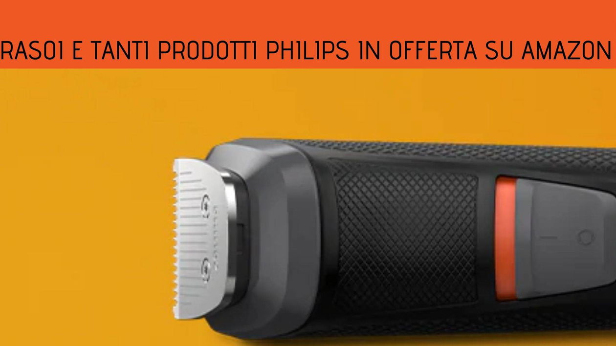 Immagine di Rasoi elettrici e tanti elettrodomestici Philips in offerta su Amazon