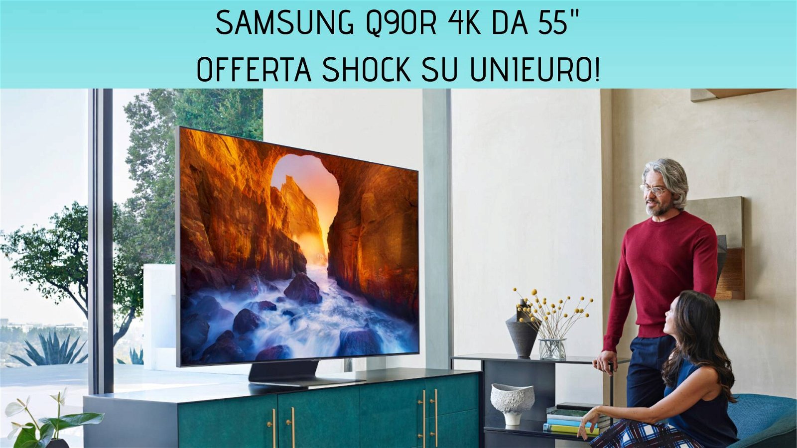 Immagine di Smart TV Samsung Q90R da 55" con oltre il 50% di sconto su Unieuro!