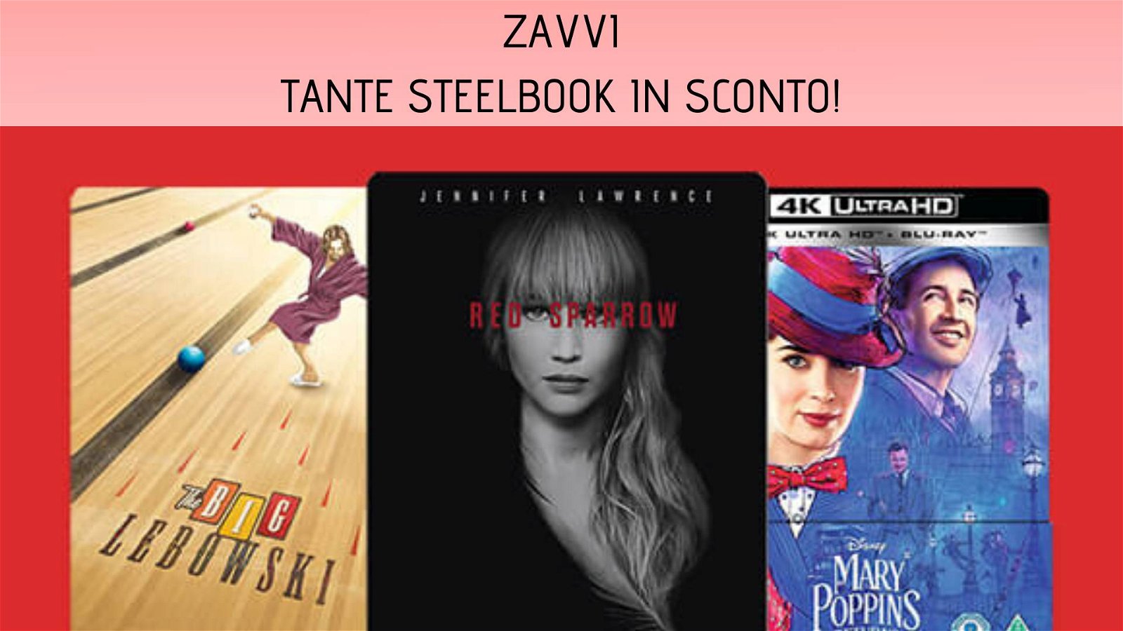 Immagine di Zavvi: Fuoritutto Steelbook a partire da 7,49€!