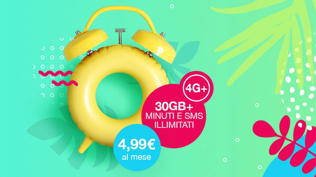 Immagine di Creami WOW Weekend: minuti illimitati, SMS illimitati e 30GB a 4,99€ al mese