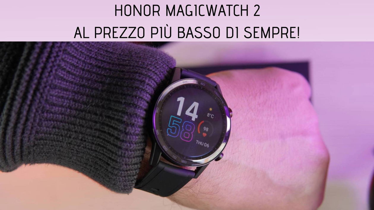 Immagine di Smartwatch e smart band in offerta su Amazon: Honor Magic Watch 2 al prezzo più basso di sempre!