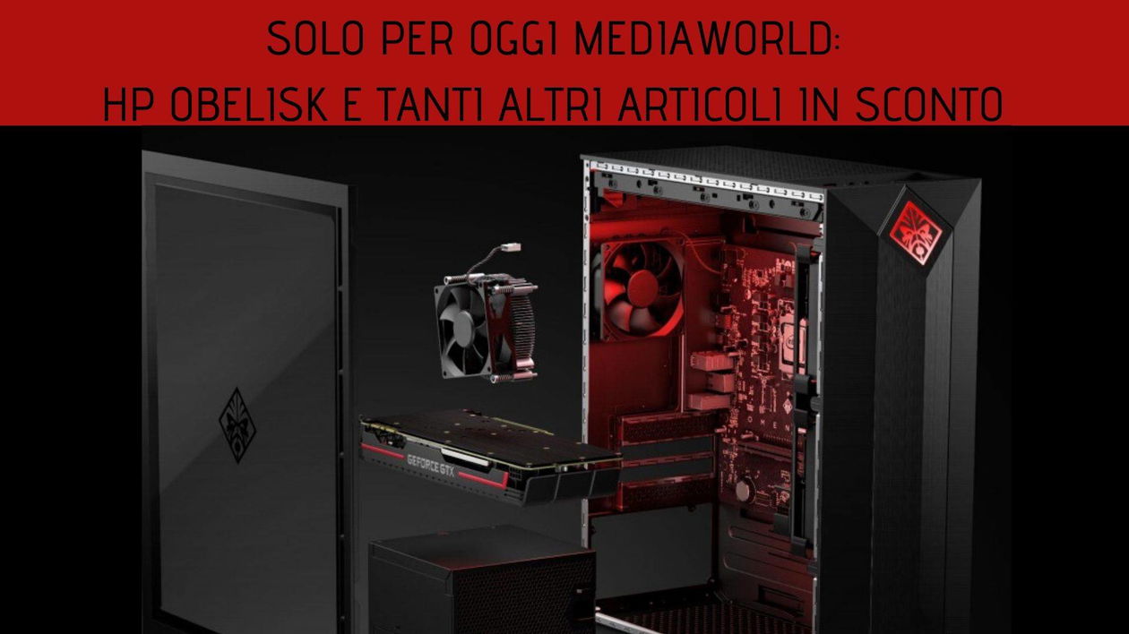 Immagine di Pc gaming Hp Obelisk in forte sconto nei Solo per Oggi MediaWorld!