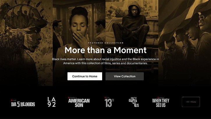 Immagine di Netflix: arriva la categoria dedicata al Black Lives Matter