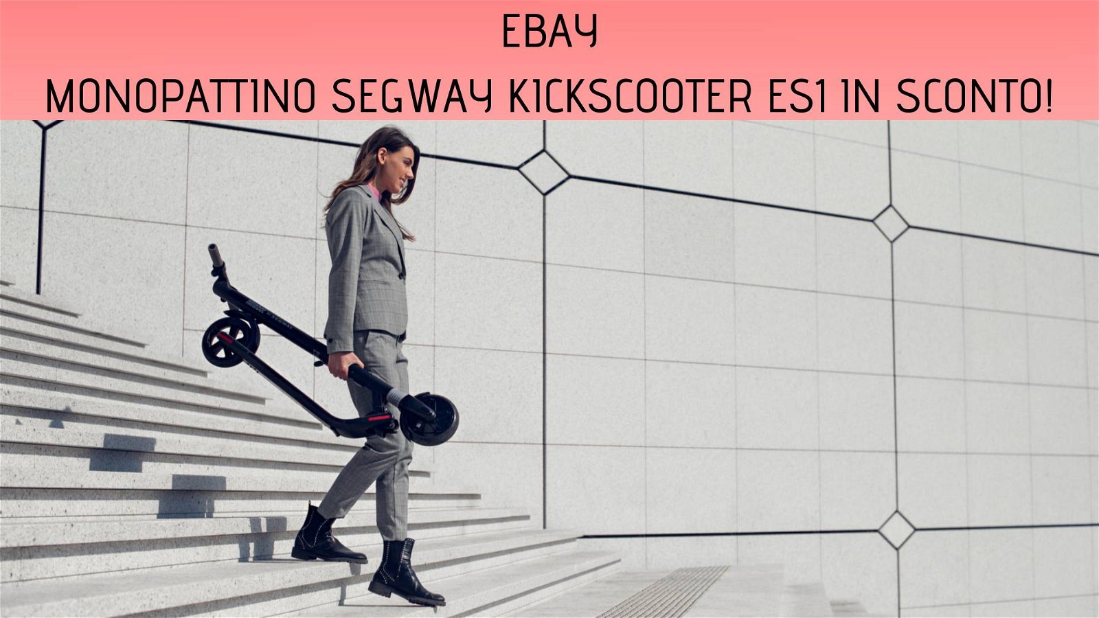 Immagine di Monopattino elettrico KickScooter ES1 Ninebot by Segway in super sconto su eBay!