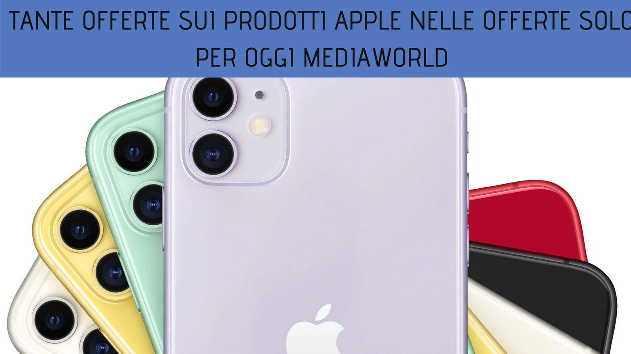 Immagine di Tante offerte sui prodotti Apple nelle offerte Solo per Oggi Mediaworld