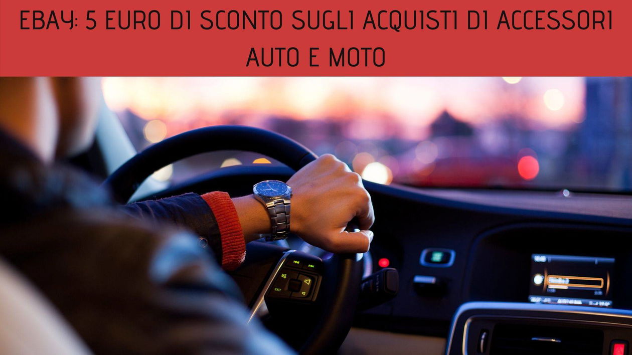 Immagine di eBay: 5 euro di sconto sugli acquisti di accessori auto e moto