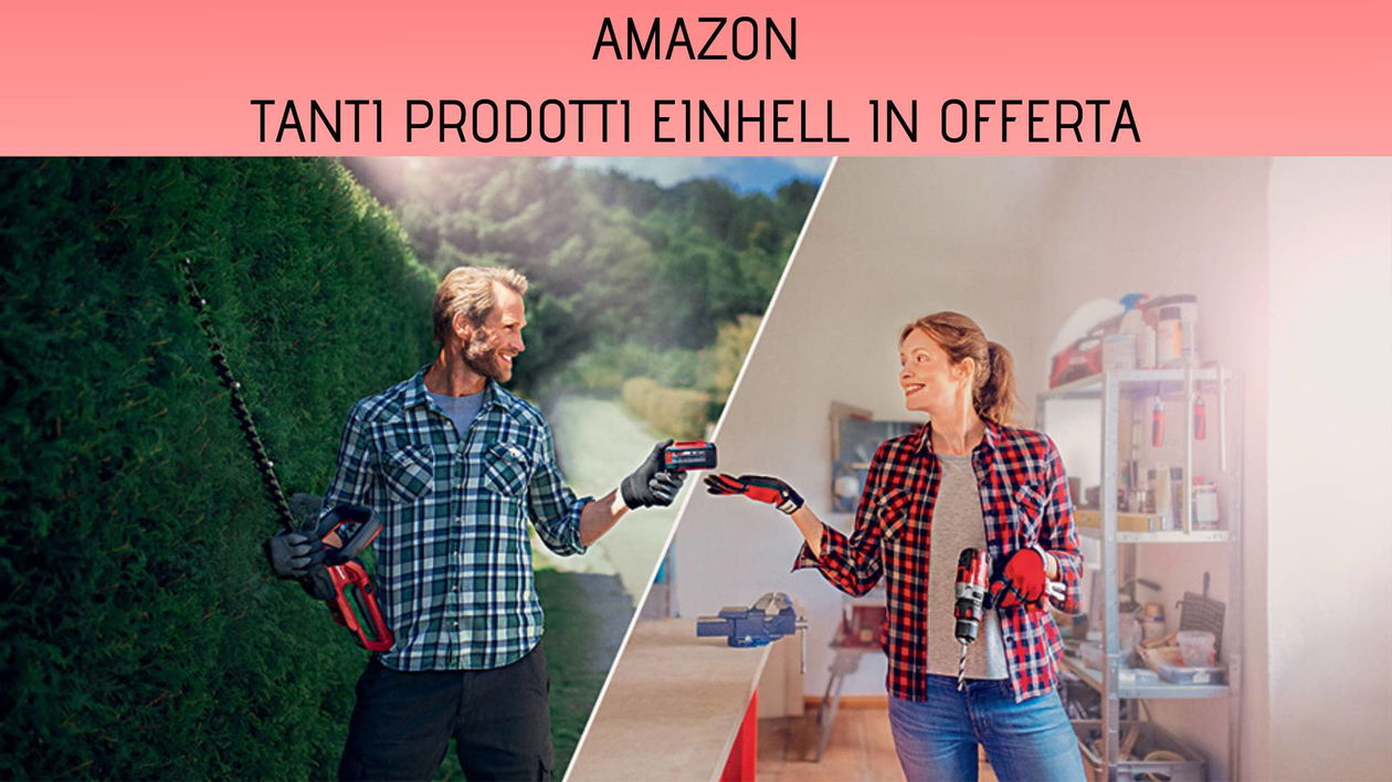 Immagine di Tanti prodotti Einhell per il giardinaggio e il fai da te in offerta su Amazon