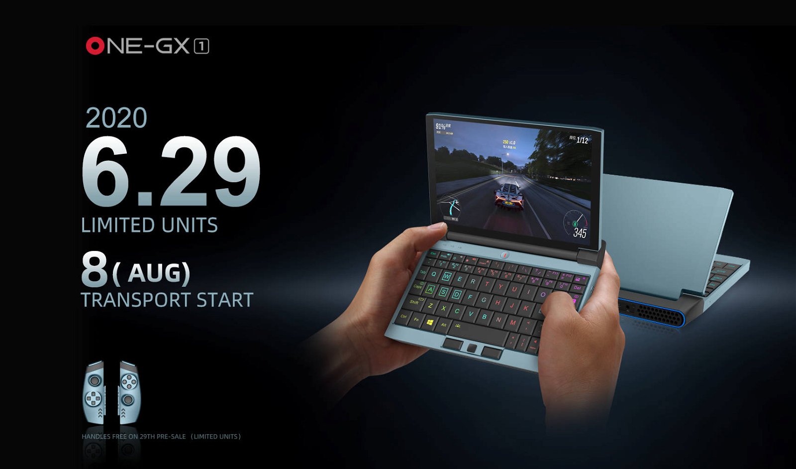 Immagine di One Netbook OneGX1, il laptop da gaming a metà strada tra Alienware Area 51m e Nintendo Switch